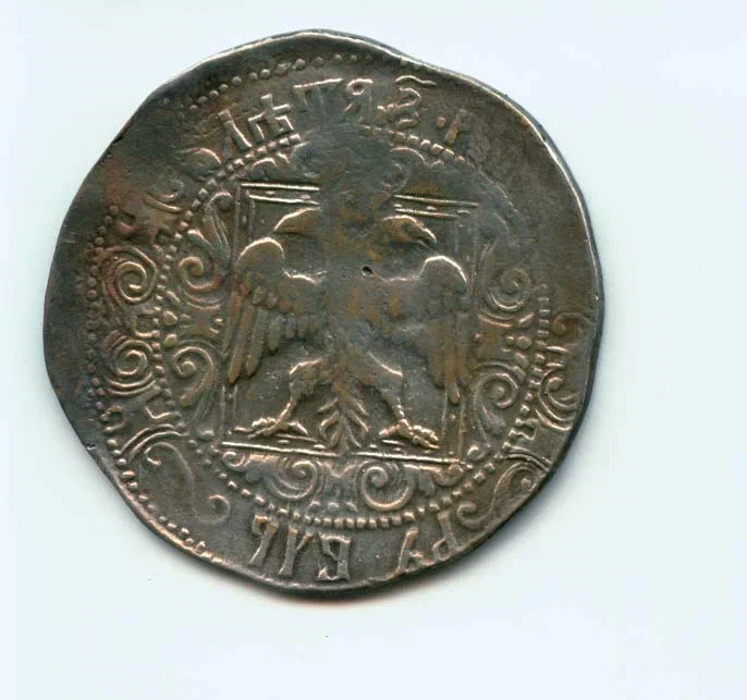 Монета рубль. 1654 год. Чеканен на талере.